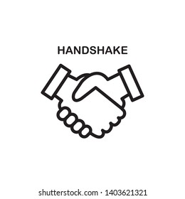 handshake icon, illuatration vector template