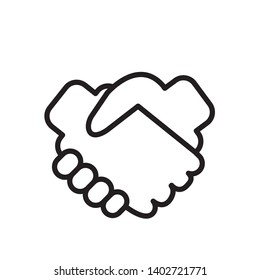 handshake icon, illustration vector template