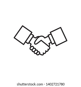 handshake icon, illustration vector template