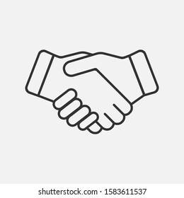 Handshake icon isolated on white background. Vector illustration. Eps 10.
