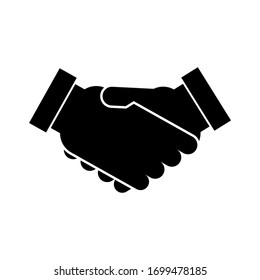 handshake icon isolated on white background. vector illustration