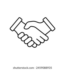 Handshake Icon isolated on white background.