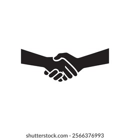 The Handshake Icon, isolated on white background illustration