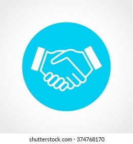 Handshake Icon Isolated on White Background