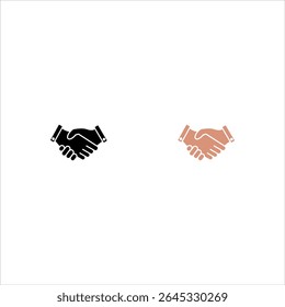 handshake icon. line art and editable stroke.