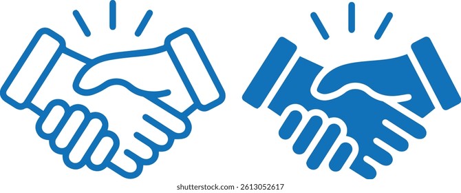 Handshake icon. Handshake Line Vector Icon. Handshake sign vector. Shaking hands symbol. Vector illustration.	