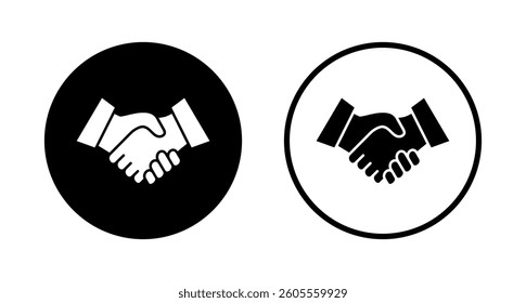 Handshake icon logo design. business handshake sign and symbol. contact agreement