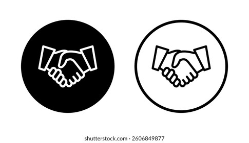 Handshake icon logo design. business handshake sign and symbol. contact agreement