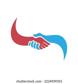 Handshake icon logo design illustration