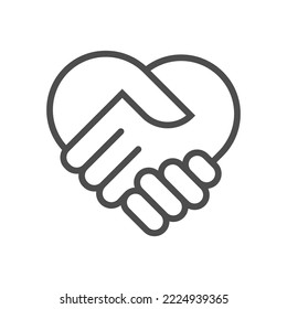 Handshake icon logo design illustration