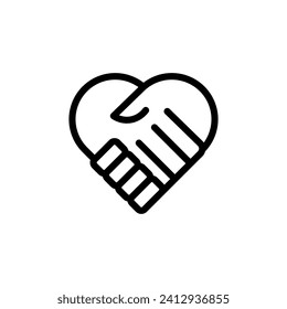 handshake icon or logo design isolated sign symbol vector illustration - high quality line style vector icon suitable for designers, web developers, displays and websites