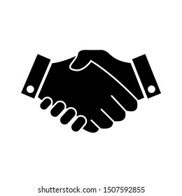 Handshake icon, logo isolated on white background