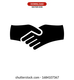 handshake icon or logo isolated sign symbol vector illustration - high quality black style vector icons
