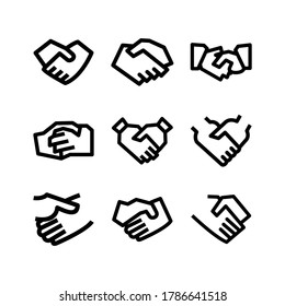handshake icon or logo isolated sign symbol vector illustration - Collection of high quality black style vector icons
