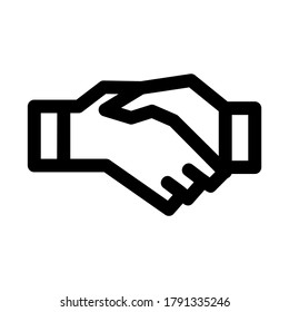 handshake icon or logo isolated sign symbol vector illustration - high quality black style vector icons
