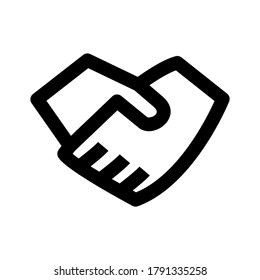 handshake icon or logo isolated sign symbol vector illustration - high quality black style vector icons
