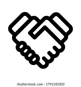 handshake icon or logo isolated sign symbol vector illustration - high quality black style vector icons
