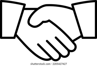 Handshake icon, logo or symbol