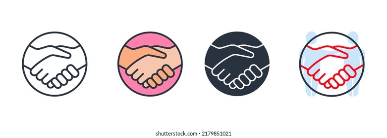 handshake icon logo vector illustration. partnership symbol template for graphic and web design collection