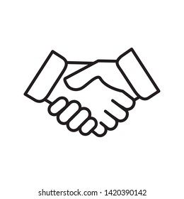 Handshake icon logo vektor simple illustration