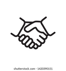 Handshake icon logo vektor simple illustration