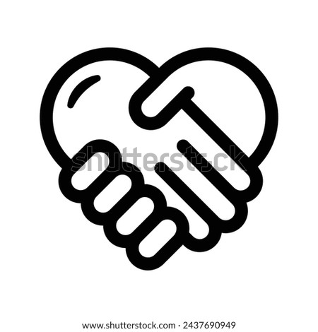 Handshake icon. love sign. flat illustration of vector icon