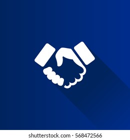 Handshake icon in Metro user interface color style. Business people agreement