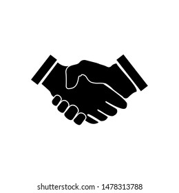 Handshake icon on white background. Simple illustration. EPS 10