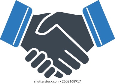  Handshake Icon on White Background