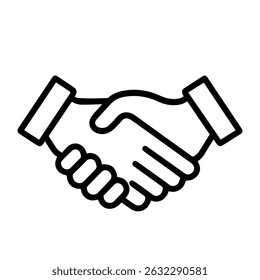 Handshake-Symbol auf weißem Hintergrund, Vektor
Handgesten für Vektorliniensymbole