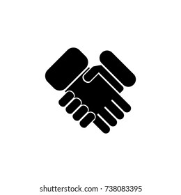 Handshake icon on white background