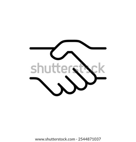 Handshake icon Outline vector for web ui