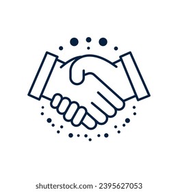 Handshake icon. Partnership, agreement, contract, teamwork. Vector design illustration