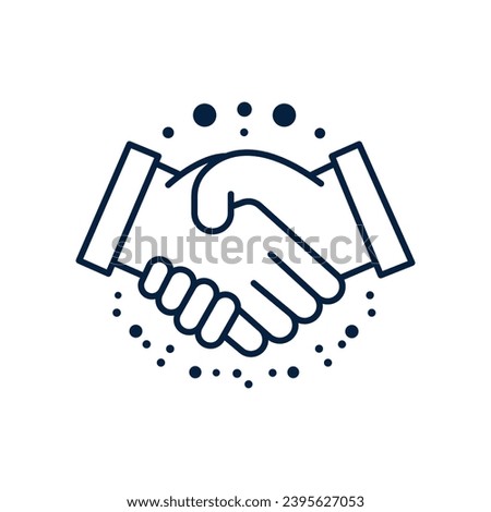 Handshake icon. Partnership, agreement, contract, teamwork. Vector design illustration