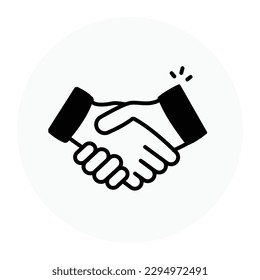 Handshake icon. Partnership and Collaboration Vector icon with editable stroke.