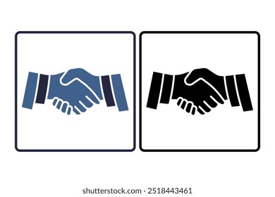 Ícone Handshake. Relacionado à interação. adequado para web site, app, interfaces de usuário. estilo de ícone sólido