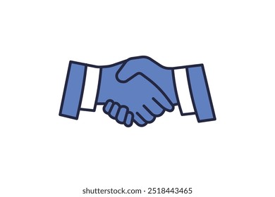 Ícone Handshake. Relacionado à interação. adequado para web site, app, interfaces de usuário. estilo de ícone de linha plana