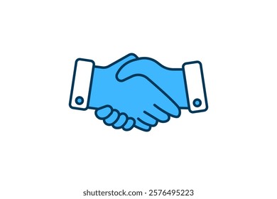 Handshake icon. icon related to Star Up. suitable for web site, app, user interfaces, printable etc. flat line icon style. simple vector design editable