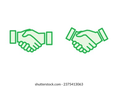 Handshake icon set. business handshake. contact agreement