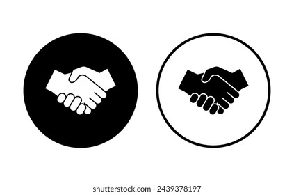 Handshake icon set. business handshake. contact agreement