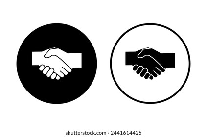 Handshake icon set. business handshake. contact agreement