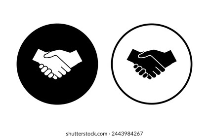 Handshake icon set. business handshake. contact agreement