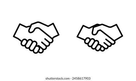 Handshake-Symbol-Set. Business-Handshake. Kontakt Vereinbarung