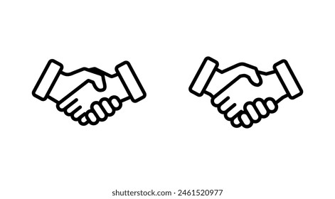 Handshake icon set. business handshake. contact agreement