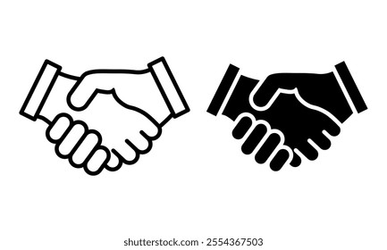 Handshake icon set. Vector illustration.