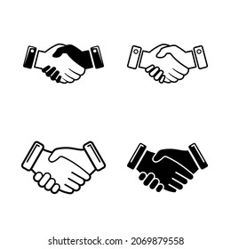 Handshake Icon Set Vector, Handshake Icon Symbol Ilustration