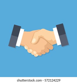 Handshake icon. Shake hands, agreement, good deal, partnership concepts. Premium quality. Modern flat design graphic elements. Vector illustration.