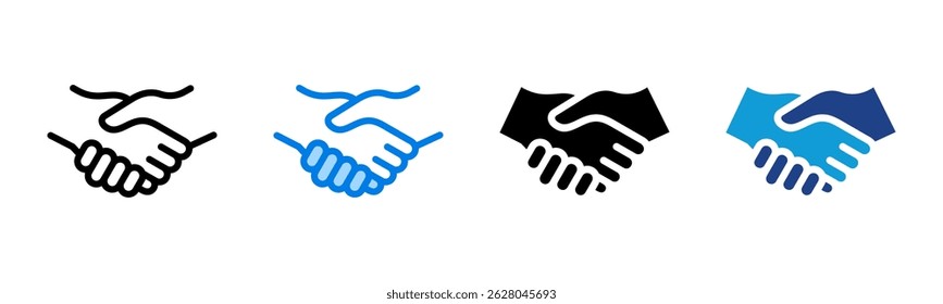 Handshake icon sheet multiple style collection