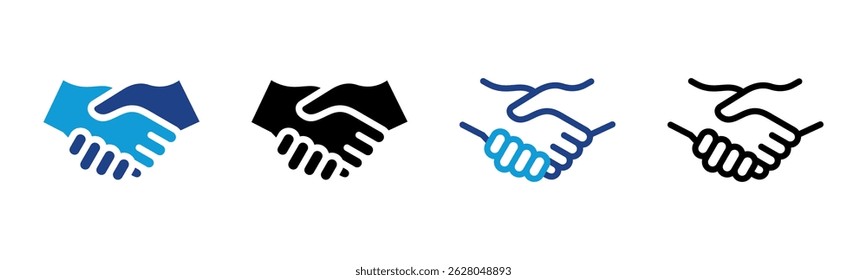 Handshake icon sheet multiple style collection
