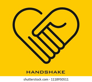 Handshake icon sign
